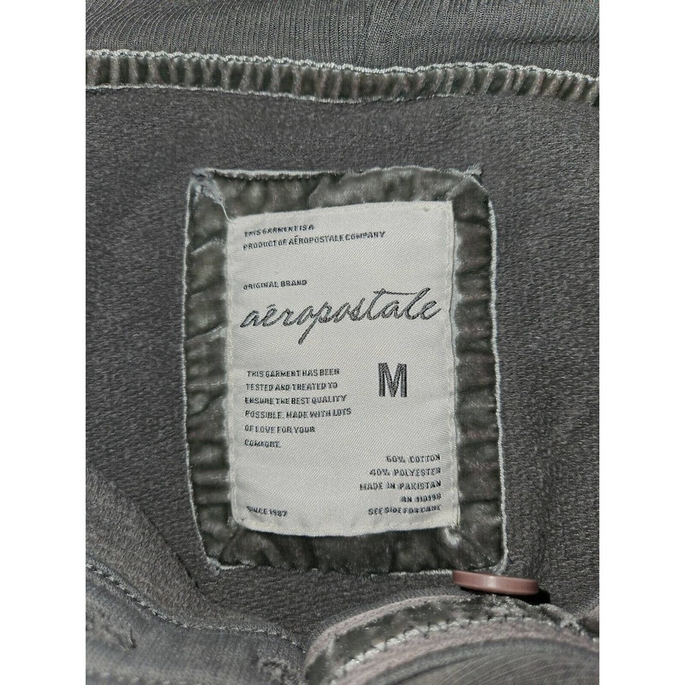 Aeropostale Hoodie Girls Medium Half Button Front Pocket Long Sleeve - Picture 4 of 5